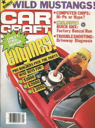 CAR CRAFT 1987 SEPT - GNX, MUSTANGS, AMX, '63 HEMI